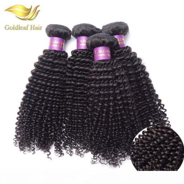 

malaysian virgin hair gold leaf kinky curly 1pc brazialin hair bundle peruvian brazilain indian virgin hair extensions, Black