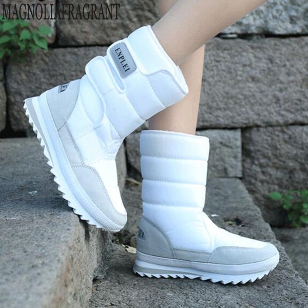 

plus size fashion suede waterproof women snow boots winter warm plush women's boots waterproof ankle flat shoes woman c911, Black