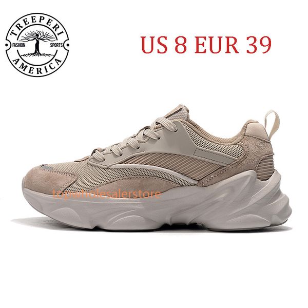 

treeperi fashion chunky 3.0 soft sole running shoes beige grey us 8 eur 39 for women trainers