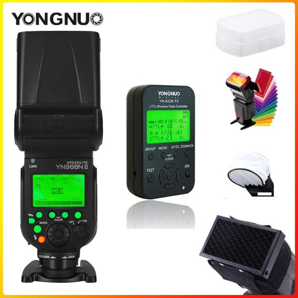 

flashes yongnuo yn968n ii flash speedlite for d800 d850 dslr compatible w/ yn622n yn560-tx wirelessl 1/8000 led light