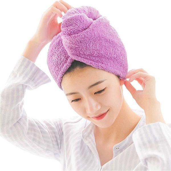 

1pcs microfibre after shower hair drying wrap womens girls lady's towel quick dry hair hat cap turban head wrap bathing tools