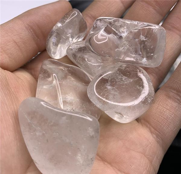 

15--30 mm natural clear crystal stone crystal tumbled stone irregular small size wmtgyh xhhair