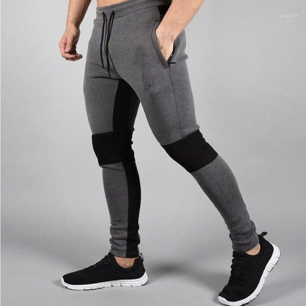 

men clothes 2019 new autumn and winter fitness men's trousers training running casual color men pants1, Black