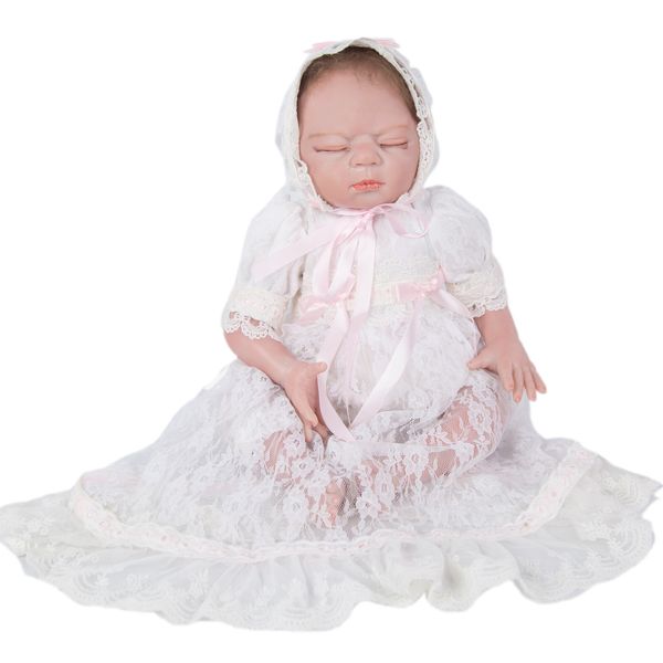 KEIUMI Liquidazione Doll Reborn Dolls Cotton Body Realistico Neonato Reborn Baby Girl Doll Mohair Regalo per bambini Compagno di giochi Toy LJ201031
