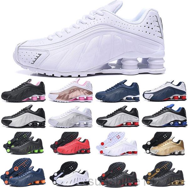 

2019 designer casual shoes for men r4 nz deliver black metallic gold black silver triple black white sport sneakers trainers size eur te-2