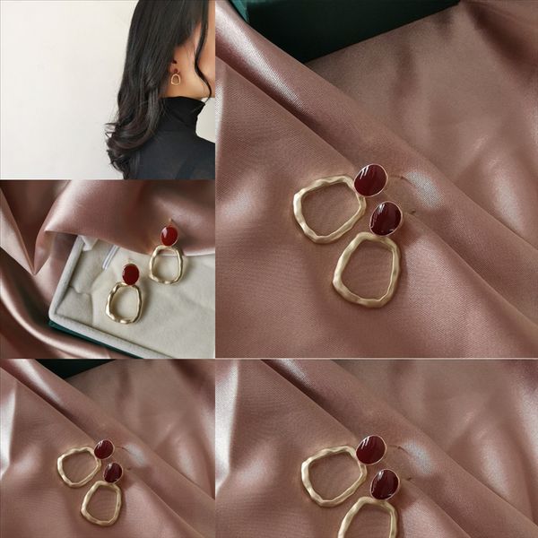 

3fto earrings brincos elegantcz tiny multi earrings charm triangle mini sterling girl women clover eye hole studs, Golden