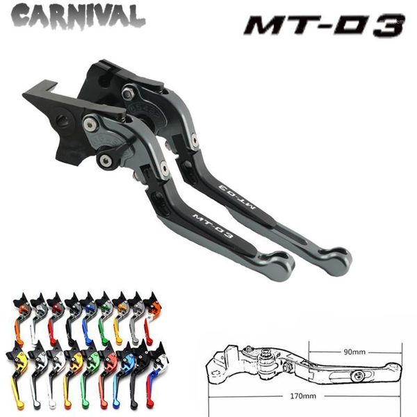 

for mt-03 mt03 mt 03 2015-2018 motorcycle accessories folding extendable brake clutch levers1