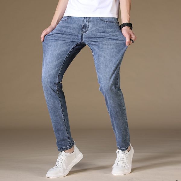 

jeanspants и jeansmen джинсов брюки маленьких ног тонкая упругая весна и лето 2020 джинсы 4vz1b, Blue