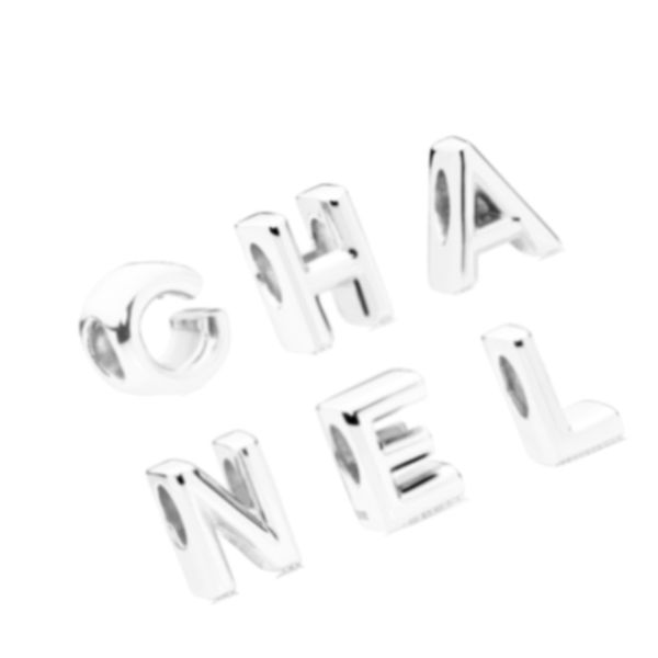 

2020 new gold letter inlaid rhinestone brooch bracelet nel hand necklace women sweater chain birthday present, Silver