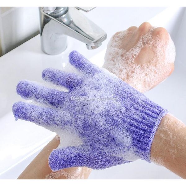 

shower bath gloves exfoliating wash skin spa massage scrub body scrubber glove 7 colors soft bathing gloves jlllwq fight2010