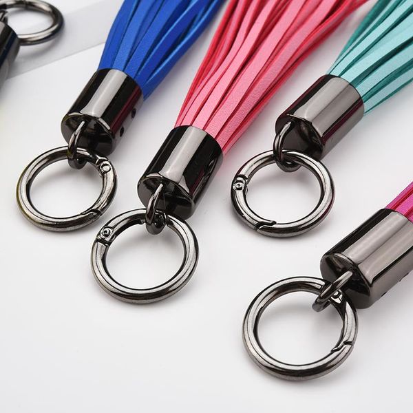 

cute key chain for women car trinket bag bugs car key ring tassels bag charm holder ornaments leather jewelry keychain eh385 h wmtofe, Slivery;golden