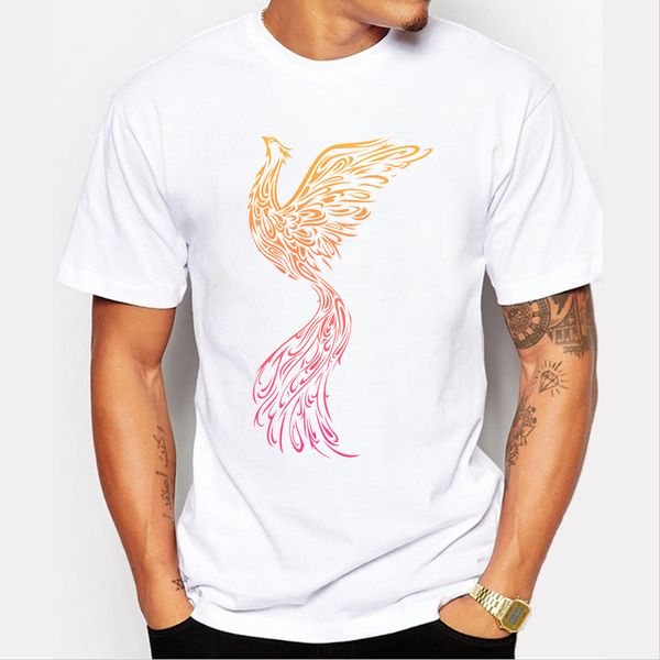 

geometric phoenix printed men t shirt short sleeve casual male fashion o animal design hipster cool tee sport hooded sweatshirt hoodie