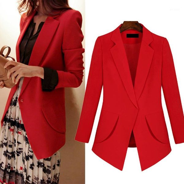 

blazers women xl-5xl plus size red black female european and american long-sleeved spring and autumn single button blazers jd1791, White;black