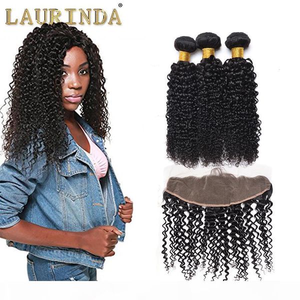 

8a malaysian lace frontal with bundles,curly wave hair with 13x4 lace frontal,human hair weave with full lace frontal closure bleached knots, Black;brown