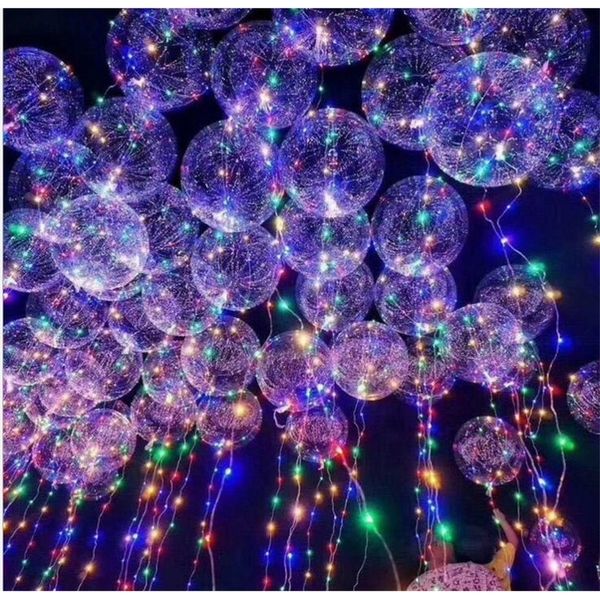 

light up led string lights flasher lighting balloon wave ball 18inch helium balloons christmas halloween decoration toys