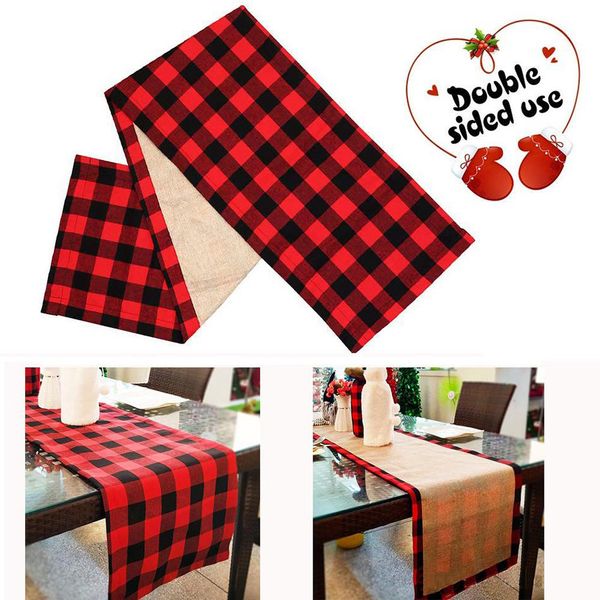 

christmas table runner innovative crafts party decorations cotton and linen tablecloth printed table flag dinner table decor indoors