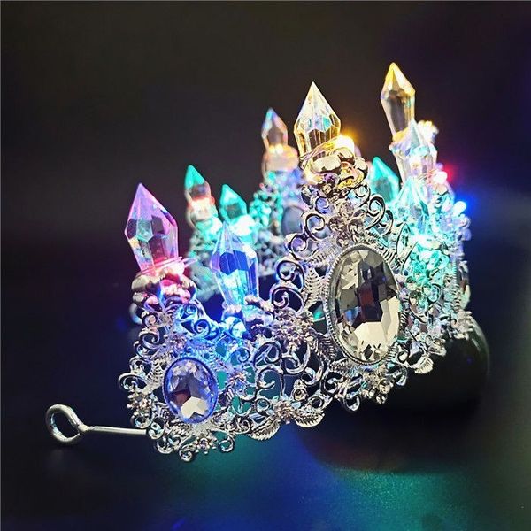 

scrown party performance children's shining headband headdress hair ornament bridal jewelry s, Silver