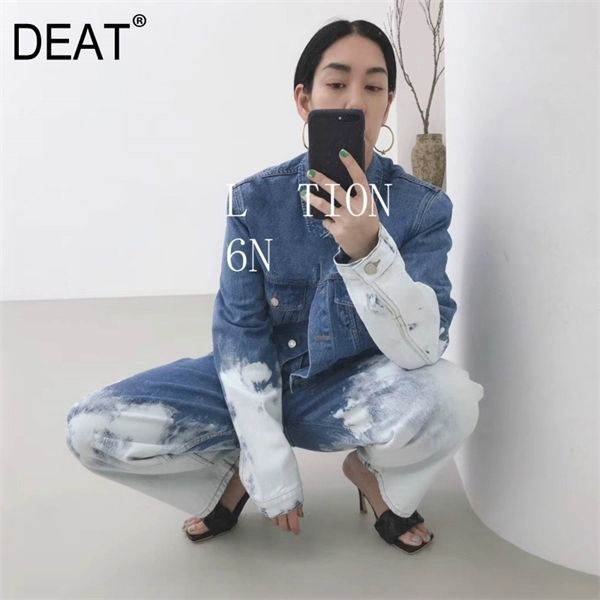

deat blue gradual color long denim wide leg jeans new high waist loose women trousers fashion tide spring autumn 2020 1u312 1017