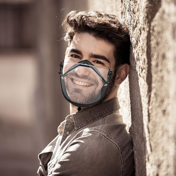 

new anti-fog human newtransparent pe 1pc mask facial design rreusable masks mouth cover face shield mascarillas masque 201 9