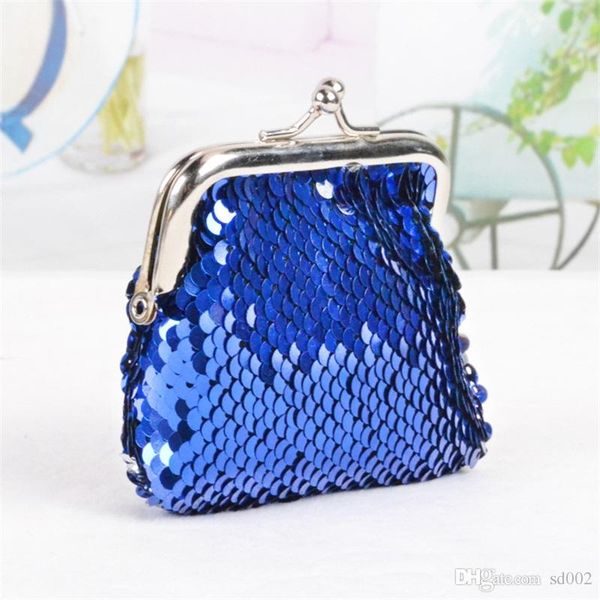 

tide lady wallet bling bling mermaid sequins purse portable mini coin storage bag gift portable light 1 95lp cc
