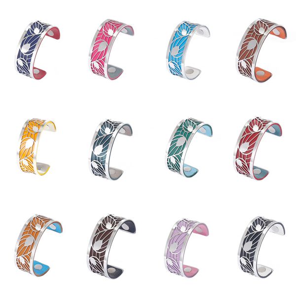 

cremo arm wide bracelets argent cuff bangles for women stainless steel bracelet manchette femme interchangeable leather pulseira 0930, Black