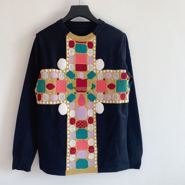 

бесплатная доставка 2020 бренда же стиль свитера пуловер обычные длинные рукава экипаж шеи черная женская одежда 5, White;black