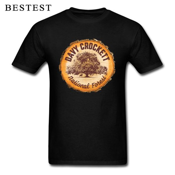 

men's vintage log print short sleeve davy crockett national forest & tees black sport hooded sweatshirt hoodie men t shirt