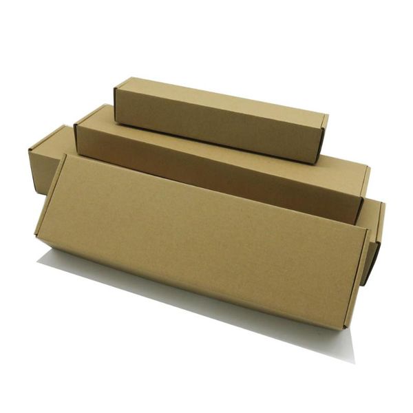 

long shape brown kraft flute corrugated cardboard packaging carton shipping box