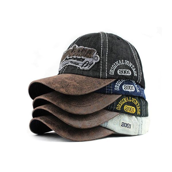 

flb] new men's cap denim baseball caps for men streetwear women dad hat snapback embroidery casual casquette hip hop cap f358 bbyqov, Black;white