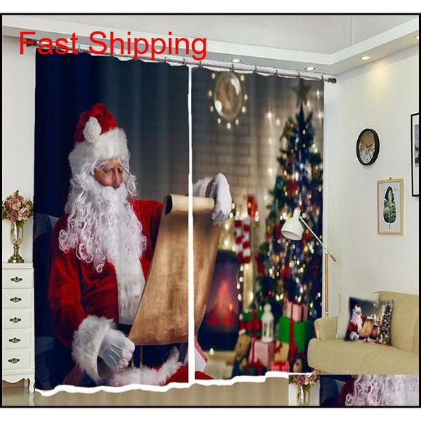 

customizable modern 3d blackout curtains l happy new year christmas theme pattern thicken bedroom curtains jllgft eatout