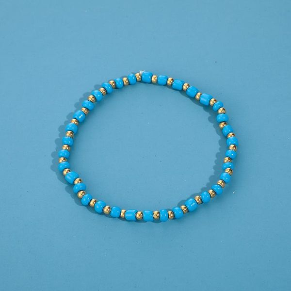 

tocona bohemia gold blue beads anklets for women single layer anklet bracelet boho foot jewelry friends gift 8716 h wmtbtq, Red;blue