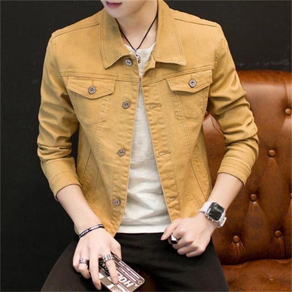 

men's jacket 2021 m-2xl men jean jacket clothing denim fashion mens jeans thin spring outwear male cowboy, Black;brown