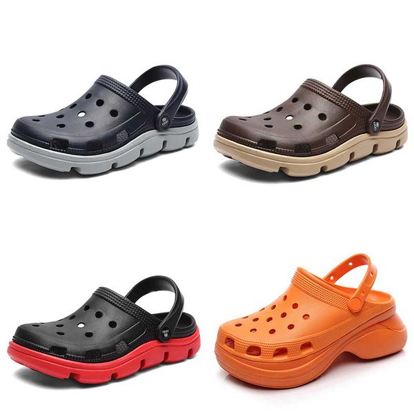 

one beach shoes men women slippers slip on waterproof shoes classic nursing hospital work medical sandals slider size 36-45, Black