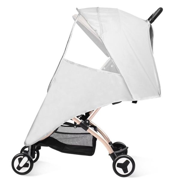 

1pc baby stroller rain cover waterproof windproof rain shade pushchair accessories dust shield for outdoor (light grey