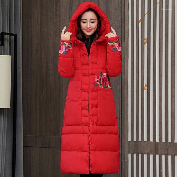 

women long paraks winter jackets casual warm loose parkas 2020 hooded padded cotton down jackets women snow wear winter coat1, Black