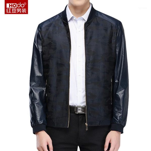 

hodo leather jacket men biker jacket men mens leather cazadora cuero hombre1, Black