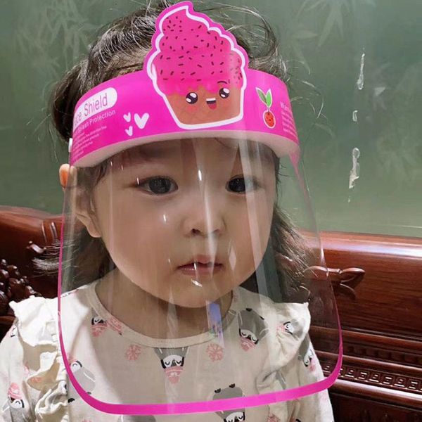 

protective kids face shields cartoon transparent face full mask anti dust fog pet protection splash droplets safety face