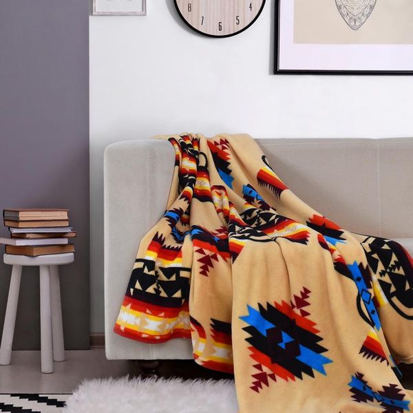 

europe geometry design bedspread blanket high density super soft flannel blanket for sofa/bed/car blankets throw
