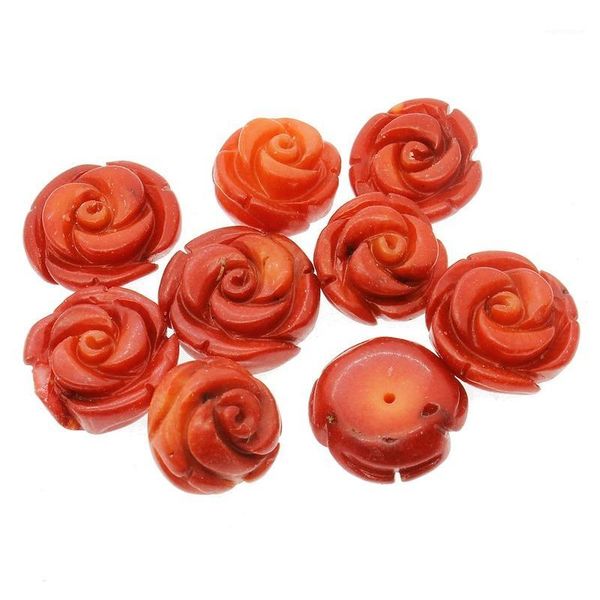 

Natural Coral Beads Coral Pressed Camellia Shaped Pendant 13-23mm Jewelry Making DIY Jewelry Accessories1