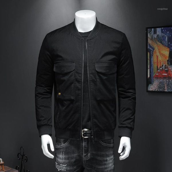 

new winter loose mens winter fashion loose mens fashion jacket black1, Black