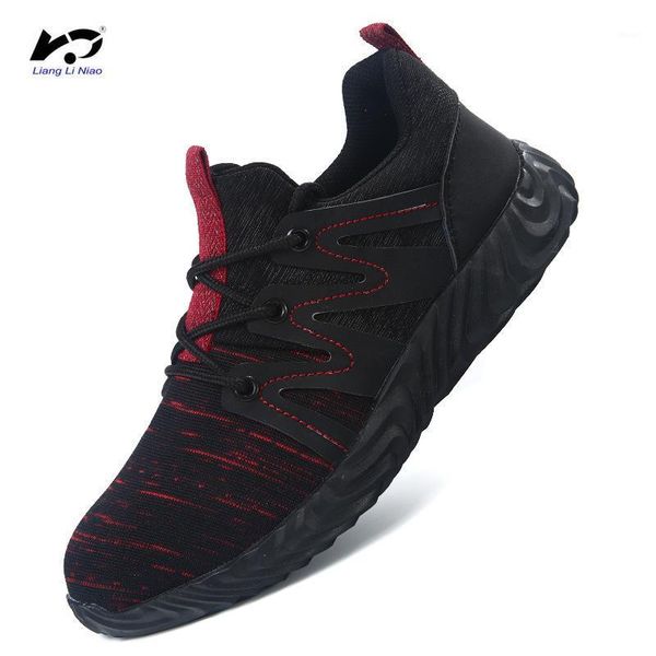 

boots all season safety work shoes for men anti-smashing steel toe cap indestructible sneakers1, Black