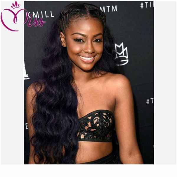 

full lace human hair wigs for black women peruvian virgin hair body wave 7a bleach knot glueless lace front human wig baby hair, Black;brown