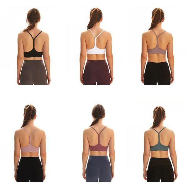 

2020 женский спортивный бюстгальтер push up спорт top для фитнес backless йога бюстгальтеры vest sling противоударный бег gym workout бюстга, White;black