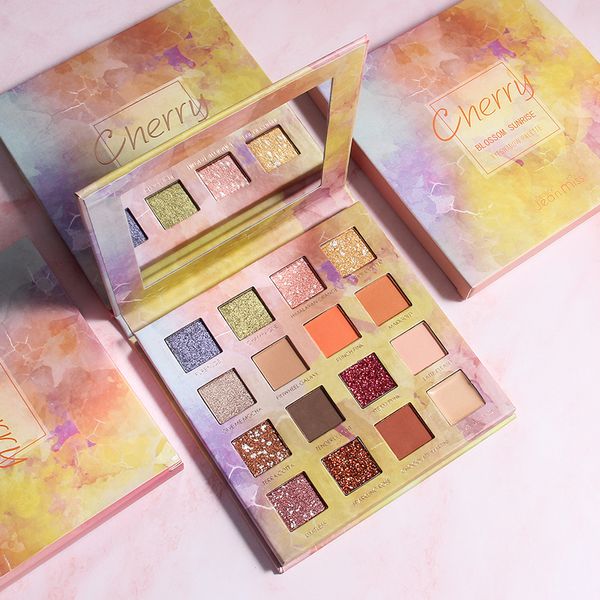 

eye shadow 16 colors beautiful shimmer matte eyeshadow palette long lasting waterproof smudge-proof pro