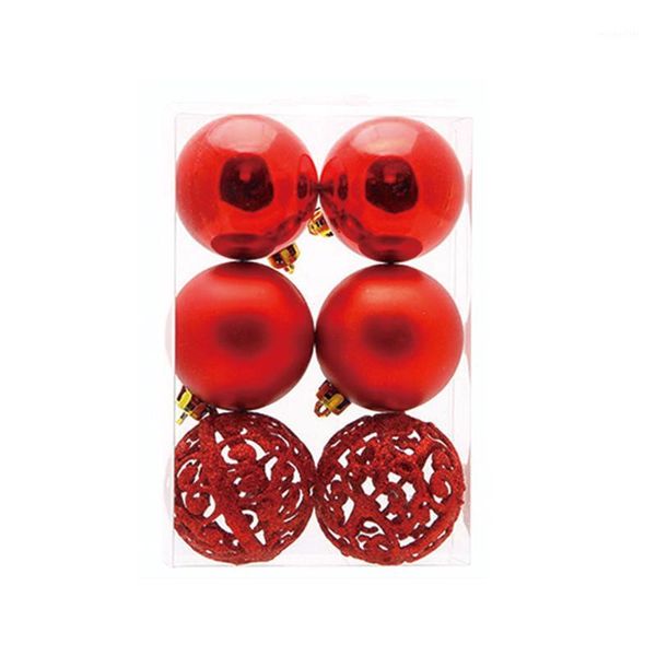 

party decoration 6cm christmas ball ornaments for xmas tree bauble hanging home supplies 7 colorful plastic balls decor gift1
