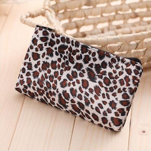 

woman mini cosmetic make up bag leopard makeup case multi function storage bags travel toiletry bag wash kits