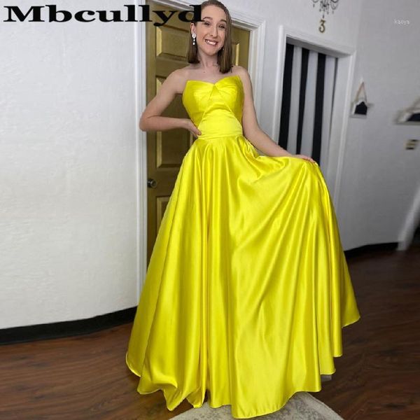 

mbcullyd bright yellow prom dresses long 2020 elegant sweetheart evening party gowns with pocket vestidos de fiesta de noche1, White;black