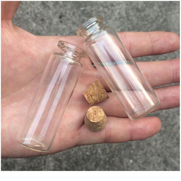 

empty cosmetic containers small glass crafts bottles with corks mini perfumes bottles 50pcs 22*60*12. jllxop