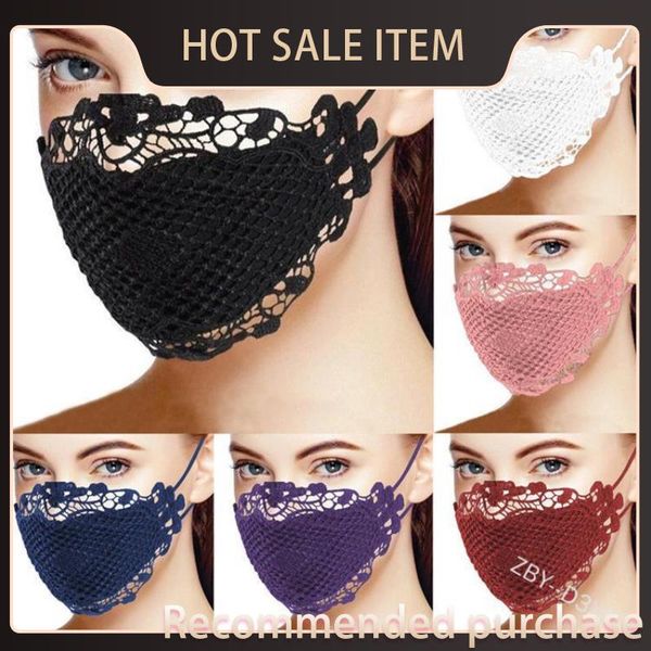 

reusable color 6 proof dhe733 women lady fashion cotton accessories lace mask mouth dust washable cqrit