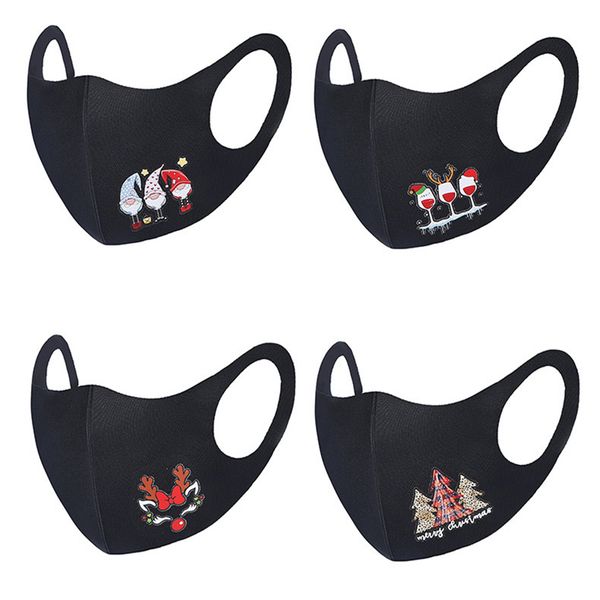 

christmas face mask 2020 new christmas santa claus snowflake animal deer painting 3d designer face masks anti dust fog facemask